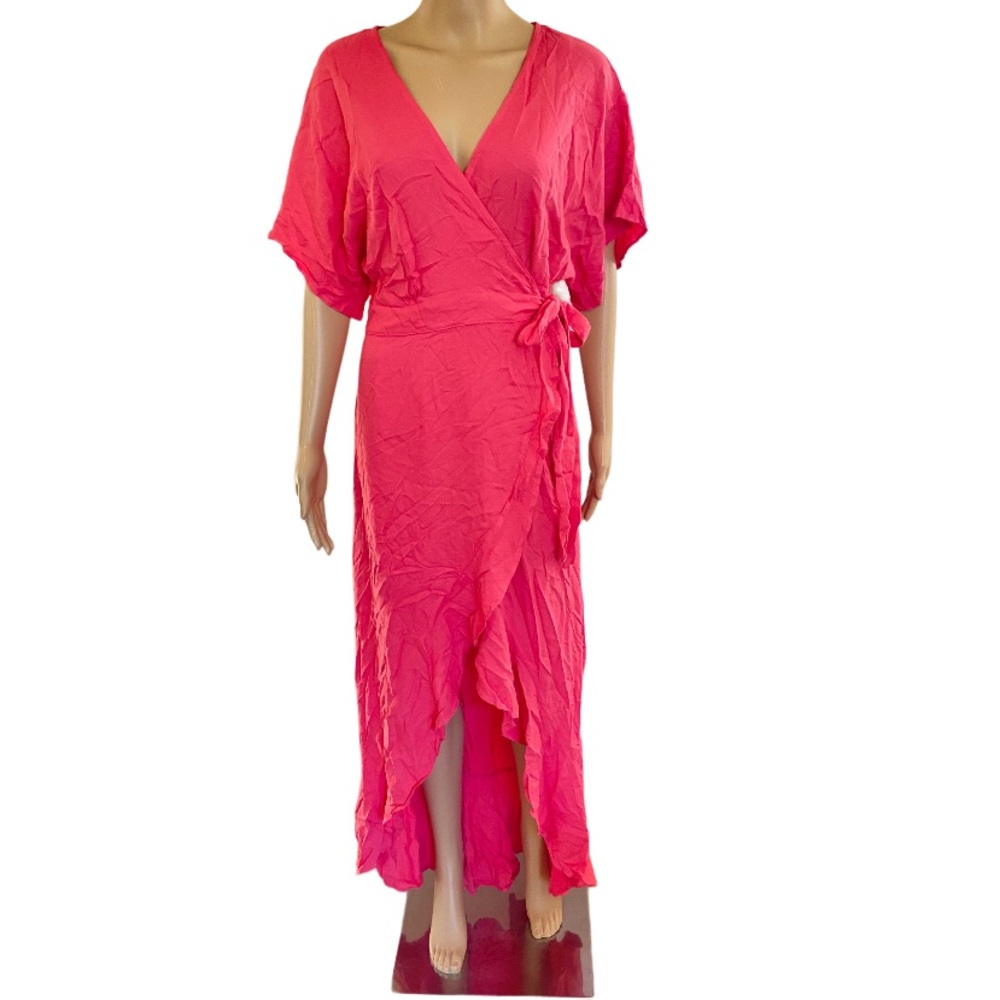 YOUNG FABULOUS & BROKE High-Low Ruffle NWT Wrap Dress Size M